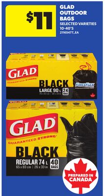 GLAD OUTDOOR BAGS, 10-40'S