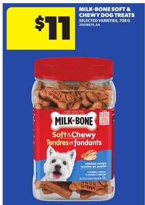 MILK-BONE SOFT & CHEWY DOG TREATS, 708 G