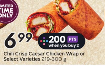 Chili Crisp Caesar Chicken Wrap or Select Varieties - Big Earn