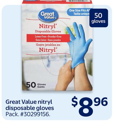 Great Value nitryl disposable gloves