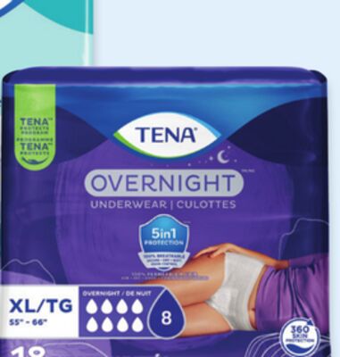 Tena overnight underwear 18s