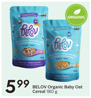 BELOV ORGANIC BABY OAT CEREAL