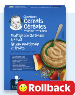 Gerber multigrain baby cereal