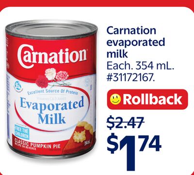 Carnation evaporated milk