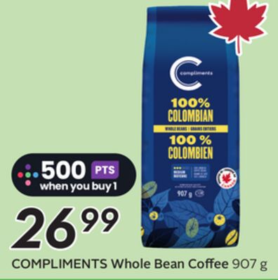 COMPLIMENTS Whole Bean Coffee