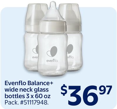 Evenflo Balance+ wide neck glass bottles