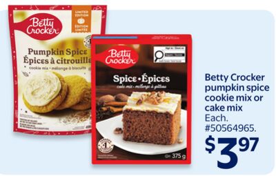 Betty Crocker pumpkin spice cookie mix or cake mix