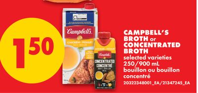 CAMPBELL'S BROTH or CONCENTRATED BROTH, 250/900 mL