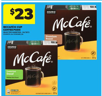 MCCAFÉ K-CUP COFFEE PODS, 24/30'S