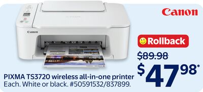 Canon PIXMA TS3720 wireless all-in-one printer