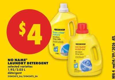 NO NAME® LAUNDRY DETERGENT, 1.92/2.03 L