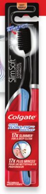 Colgate SlimSoft charcoal or kids' Smiles toothbrushes