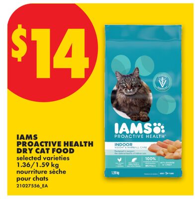 IAMS PROACTIVE HEALTH DRY CAT FOOD, 1.36/1.59 kg