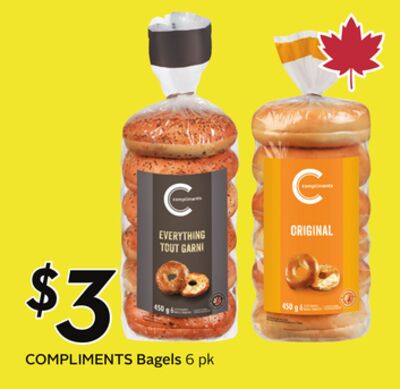 COMPLIMENTS Bagels