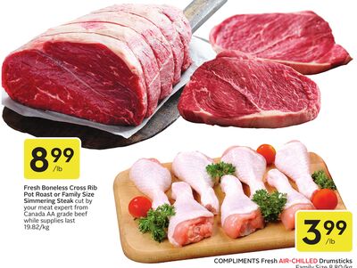 Fresh Boneless Cross Rib Pot Roast or Family Size Simmering Steak