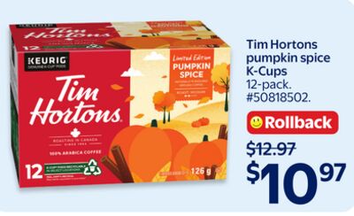 Tim Hortons pumpkin spice K-Cups