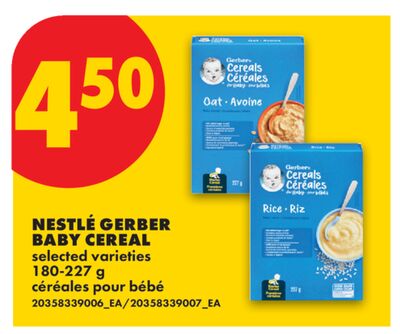 NESTLÉ GERBER BABY CEREAL, 180-227 g