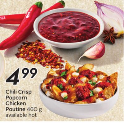 Chili Crisp Popcorn Chicken Poutine