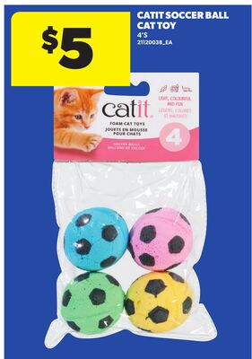 CATIT SOCCER BALL CAT TOY, 4'S