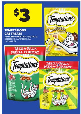 TEMPTATIONS CAT TREATS, 160/180 G