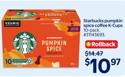 Starbucks pumpkin spice coffee K-Cups