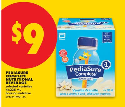 PEDIASURE COMPLETE NUTRITIONAL BEVERAGE, 4x235 mL