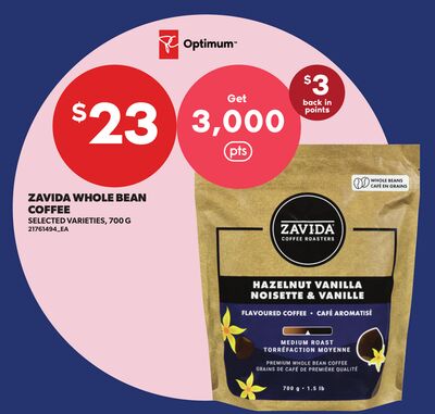 ZAVIDA WHOLE BEAN COFFEE, 700 G