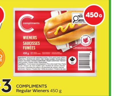 COMPLIMENTS Regular Wieners