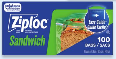 Ziploc snack, sandwich or freezer bags