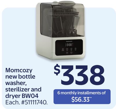 Momcozy new bottle washer, sterilizer and dryer BW04