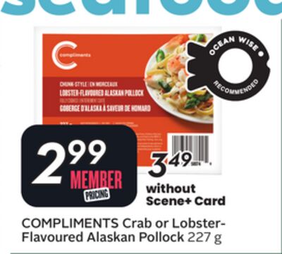 COMPLIMENTS Crab or Lobster-Flavoured Alaskan Pollock