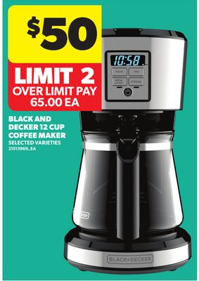 BLACK AND DECKER 12 CUP COFFEE MAKER