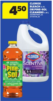 CLOROX BLEACH 2.4 L OR PINE-SOL CLEANERS 1.4 L