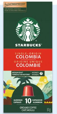 Starbucks by Nespresso blonde espresso roast 53 g or Colombia 57 g ground coffee