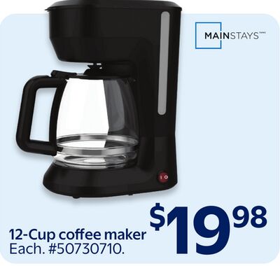 MAINSTAYS 12-Cup coffee maker