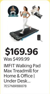 IMFIT Walking Pad Max Treadmill for Home & Office | Under Desk Walking Pad with 3-Level Vibration Recovery | Quiet Motor Walking Pad for Daily Cardio, Fitness, Calories Burn, Glutes, Core, Legs