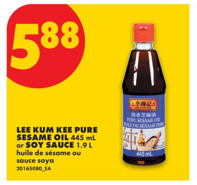 LEE KUM KEE PURE SESAME OIL 445 mL or SOY SAUCE 1.9 L