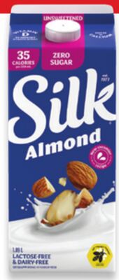 Silk almond, coconut, soy or protein plant-based beverage