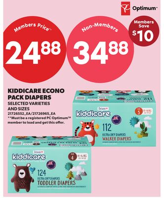 KIDDICARE ECONO PACK DIAPERS