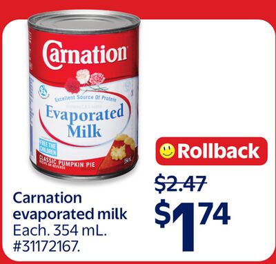 Carnation evaporated milk