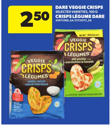 DARE VEGGIE CRISPS, 100 G