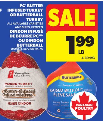 PC® BUTTER INFUSED TURKEY OR BUTTERBALL TURKEY