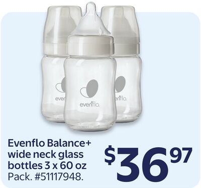 Evenflo Balance+ wide neck glass bottles