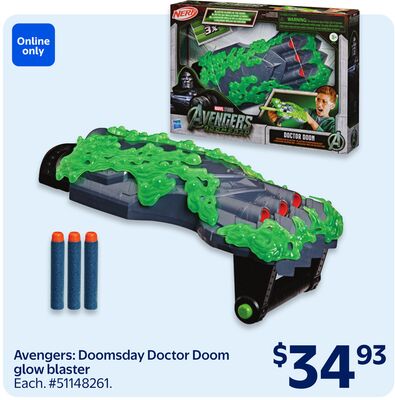 Nerf Avengers: Doomsday Doctor Doom glow blaster