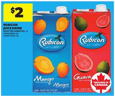 RUBICON JUICE DRINK, 1 L