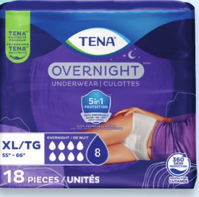 Tena Super briefs 26s or overnight underwear 18s