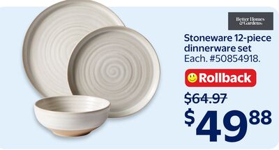 Stoneware 12-piece dinnerware set