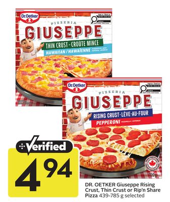 Giuseppe Rising Crust, Thin Crust or Rip'n Share Pizza