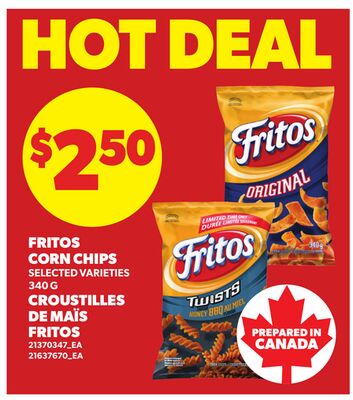 FRITOS CORN CHIPS, 340 G