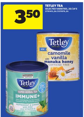 TETLEY TEA, 20/24'S